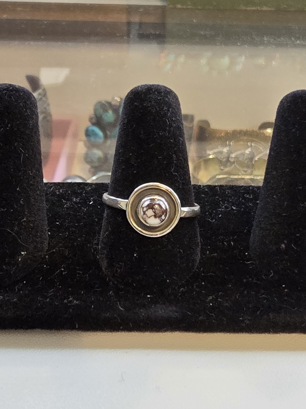 Sterling Silver Wild Horse Round Ring